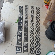 Cnc cut iron to decorate edges, glass roof 1.5mx3mm (1.5m bar cut 2 to 75cm bar)