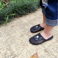 SandSo - Q50 Polos Sandals Wanita Karet Jelly Rubber Lentur Empuk Sandal Perempuan Slip On Slipper F