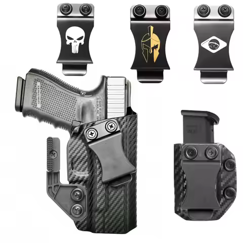 Carbon Fiber kydex IWB Concealment Holster Glock G19 G19X G23 G25 G32 G45 Gen 1 - Gen 4 Inside the W