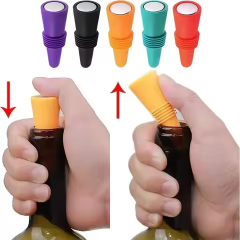 1PC Silicone Wine and Beverage Bottle Cap Set Leak Proof Champagne Bottles Sealer Stoppers Wine Cork