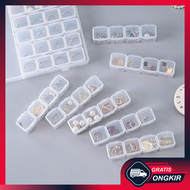 Gratis Ongkir - Tempat Penyimpanan Kotak Plastik 28 Sekat dengan Kotak Perhiasan Manik Manik