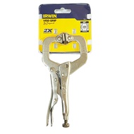 IRWIN T18EL4 (6SP) คีมล็อกตัวซี (มีแผ่นรอง) ขนาด 6 นิ้ว