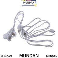 MUNDAN Cable Lead Wires, White 2.5mm Plug to 3.5mm Snap Electrode Wires, Replacement 1.2M/3.94ft 4 i