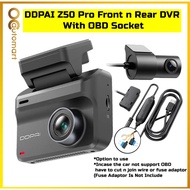 DDPAI Z50 PRO Dual 4K FRONT & REAR 2160P Dash Cam Full HD Car Camera Ultra HD 8MP Sony Lens Car DVR