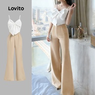 Lovito Elegant Jumpsuit Bow Spring/summer Jumpsuit for Women L178ED462 Lovito  Jumpsuit Elegan Busur