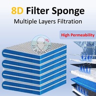 New Upgrade Aquarium 8D Filter Sponge Aquarium Fish Tank Filter Cotton No Glue Bio Sponge