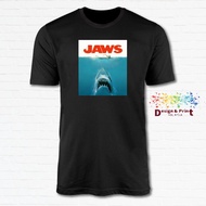 Shark Jaws Movie Poster_Unisex T-Shirt Tshirt Baju 100% Cotton XS-XXL