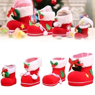 1Pcs Christmas Candy Bags Red Candy Boots Christmas Bags for Sweets Santa Gift Bag New Year Party Ho