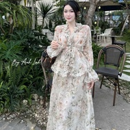 Shirt and skirt set, luxurious lady's skirt set, beautiful silk shirt and long skirt set G206