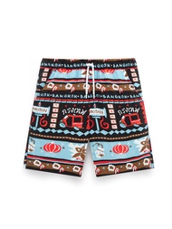 AIIZ (เอ ทู แซด) - AIIZ กางเกงขาสั้นเด็กเอวยางยืดพิมพ์ลายสวัสดีไทยแลนด์ AIIZ Kids Sawasdee Thailand 