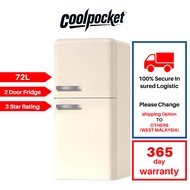 coolpocket compact fridge 2 door  mini refrigerator peti sejuk upright freezer
