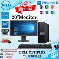 (READY STOCK) DELL OPTIPLEX 7060 SSF PC  INTEL CORE i5-8TH GEN 8GB RAM 256GB SSD