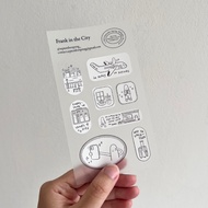 Frank in the City - Transparent Sticker Sheet by September Spring
