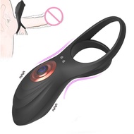 IBIRD Silicone Vibrating Penis Ring Waterproof Dual Cock Ring Vibrator Male Longer Harder Stronger Erection Enhancing Se