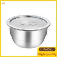 Stainless Steel Salad Bowls with Lid Fruit Vegetables Soup Bowl Tableware Cream Egg Mixer Food Container Kitchen Cooking Tools