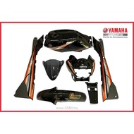YAMAHA RXZ Catalyzer Body Cover Set &amp; Sticker&amp; Stripe &amp; Fuel Tank (Hitam Oren) Original HLY