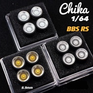 {SJDHW} 1/64 Chika 8.9mm/9.8mm Tires Wheels Axle BBS RS/LM/Mark II for 1:64 Car Model HW/Tomy /Mini 