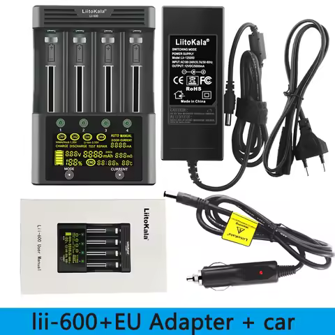 LiitoKala Lii-600 Battery Charger For Li-ion 3.7V and NiMH 1.2V battery Suitable for 18650 26650 217