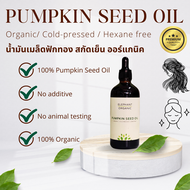 Organic Pumpkin Seed Oil 100ml / Cold pressed - Hexane free / For Hair and Skin / น้ำมันเมล็ดฟักทอง