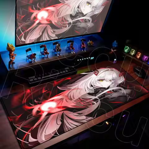 Large Laptop Keyboard Gaming Desk Mat Genshin Impact Kawaii Girl Ronova Mouse Pad Office Accessories