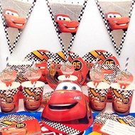 Cars Lightning Mcqueen Party Decorations For Kids Birthday Festive Event Decoration