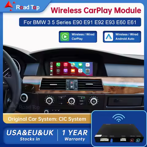 CN Wireless Android Auto For BMW 3 5 Series E90 E91 E92 E93 E60 E61 CIC 2008-2013 Carplay Interface 