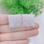 Lucky 4-leaf clover earrings, beautiful and shiny
