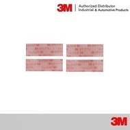 3M Mushroom Head Tape For EZPass iPass Fastlane Toll Fasteners 4 Pieces x (1" x 3") Clear Dual Lock