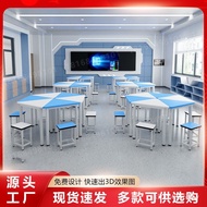 Art Table Reading Training Table Hexagonal Elementary School Hexagonal Table Combination Table Trape
