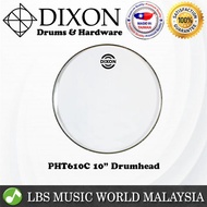 Dixon 10  PHT610C Clear Drum Skin Head Drumhead For Tom Snare Set Kit (PHT610)