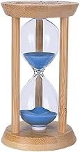 Blue Sand Timer,45Min Wood Wood Sandglass Clock - Modern Hourglass Watch with 100% Bamboo Frame for