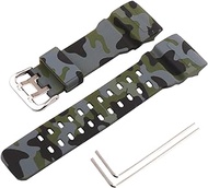 Natural Resin Replacement Watch Band for Casio men's G-Shock Master of G Mudmaster Twin Sensor Sports Watch GG-1000/ GWG-100/ GSG-100 Series Watch Strap