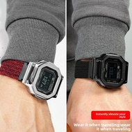 Replacement Elastic Canvas Watch Strap Fits Ca-sio DWH5600 Square Honeycomb Sweat Guide Channel Stru
