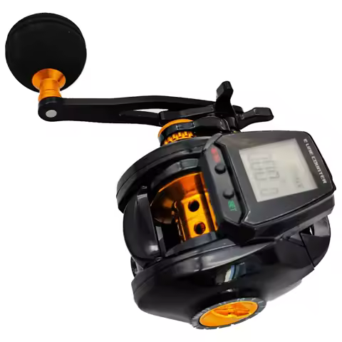 Hook Reminder Digital Fishing Baitcasting Reel Large Display 6.3:1 Digital Fishing Reel With Line Co