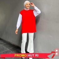Kaos Oversize Merah Putih Merdeka Kanaka 17 Agustus Atasan Wanita Big