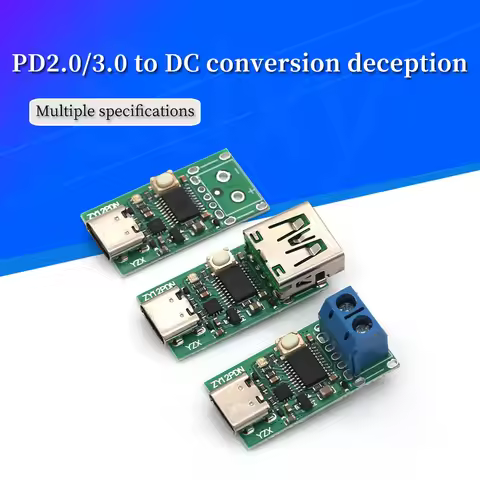 1/5/10Pcs ZY12PDN USB-C PD2.0 3.0 to DC Conversion Tricked Fast Charging Trigger Polling Detector La
