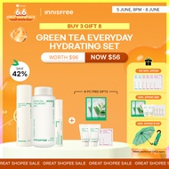 (6.6 Sale Special: Exclusive Blockbuster Set) INNISFREE Green Tea Everyday Hydrating Set