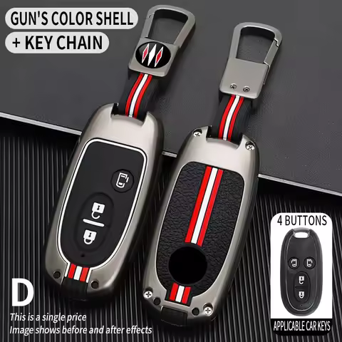 2 3 4 Bottons Metal Car Key Cover Fob Case Shell for Suzuki Alto Wagon Hustler Russia Market Smart R
