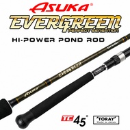 ASUKA EVERGREEN HI-POWER POND 24 ton GRAPHITE Spinning / Casting ROD