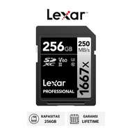 Lexar Professional 1667x UHS-II V60 SDXC / SD Card 256Gb 250MBps