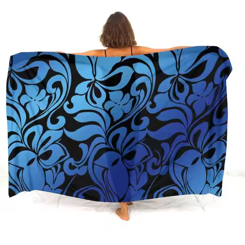 Custom Ethnic Style Tribal Sarong ShawlPolynesian Tribal Sarong Coat Beautiful Print Pattern DesignO