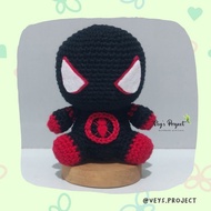 GANTUNGAN Spiderman Miles Morales Knitted Doll | Spiderman Miles Morales Keychain
