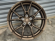 New Car Sport Rim FLOW FORMING 8.3KG 18x8J 5x100 5x114 Wheels ET40 Bronze - READY STOCK