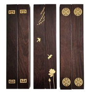 Calligraphy Ruler Paper Weight Large Black Azalea Wood Flat Ruler 30cm Solid Wood Paperweight Ebony 