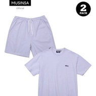 [YALE] [LOUNGE WEAR] SMALL ARCH TEE + SHORTS SET LAVENDER