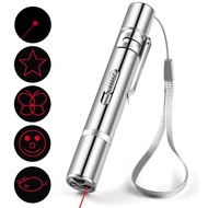 Electronic Pet Laser Pointer Cat Laser Toy USB Rechargeable Red Dot Light Cat Toy Chaser Stick Inter