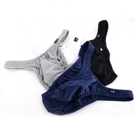 Men's Cotton Pouch Gstring Underwear Sexy Briefs Thong Lingerie Black White Gray