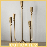 [Cuticate2] Decorative 5-headed Candle Holder, Ideal for A Party Or Valentine's Day