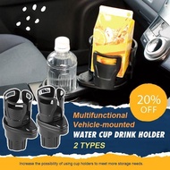 Drink Holder in Car All Purpose Car Cup Holder 2 in 1 Multifunctional Vehicle-Mounted Water Holder Cup Drink Bottle Organizer