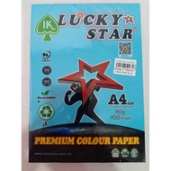【1PACK=450SHEET ! ! !】LUCKY STAR A4 PREMIUM COLOUR PAPER 80GSM ( DARK COLOUR ) (PRICE FOR 1 PACK)